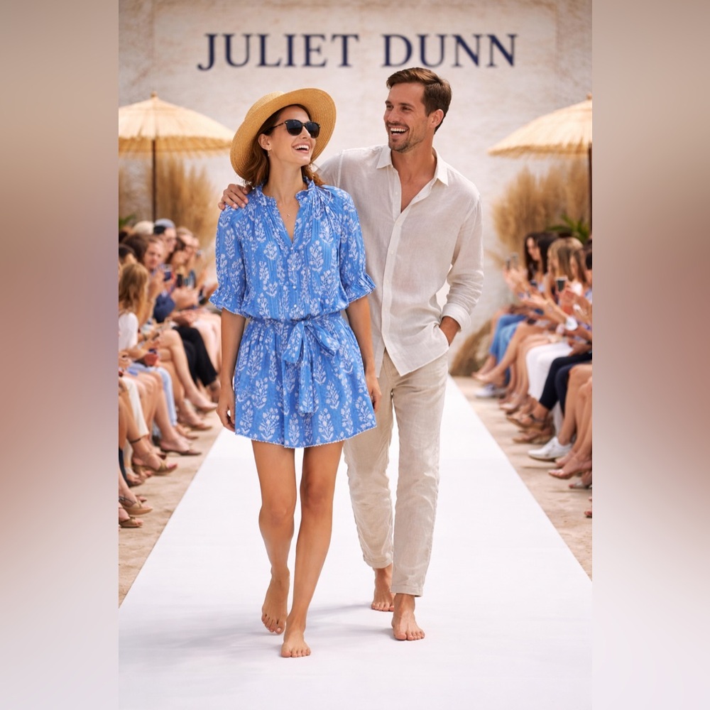 NWT JULIET DUNN Floral Cotton-Blend Minidress size XL check measurements